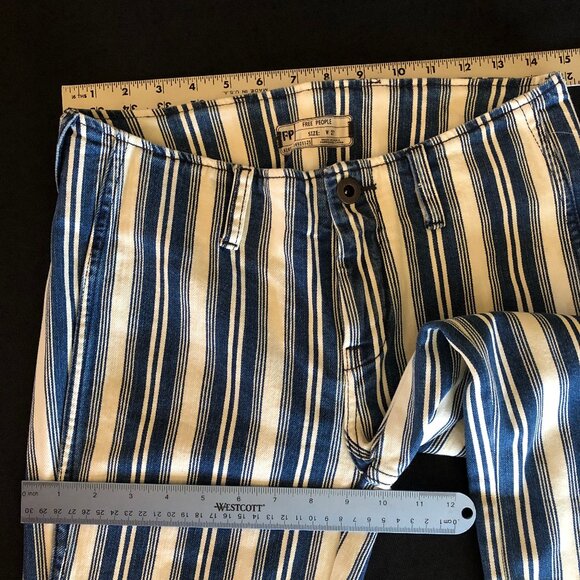 NWT Free People Jolene Hip Hugger Striped Flare Sz 27 - Picture 11 of 16
